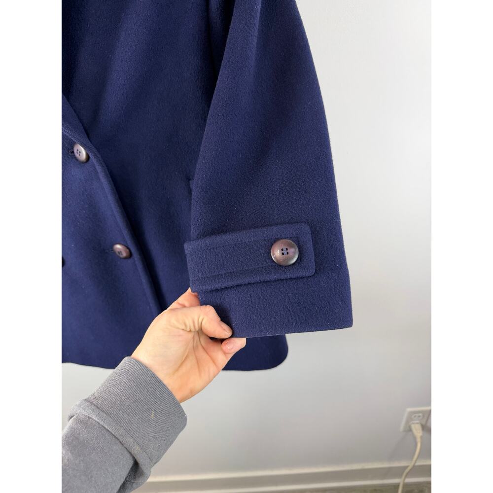 Pendleton Virgin Wool Double Breasted Coat Blue S… - image 14